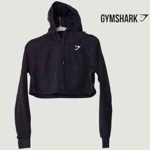 GYMSHARK Ladies size Small Black Cropped Training Hoodie
